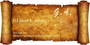 Gilbert Alex névjegykártya